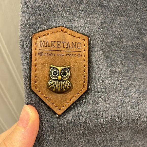 Naketano Size XL The Poet’s Choice Sweatshirt Colored GreyWhite GentlyWorn NWOTS - Picture 4 of 12